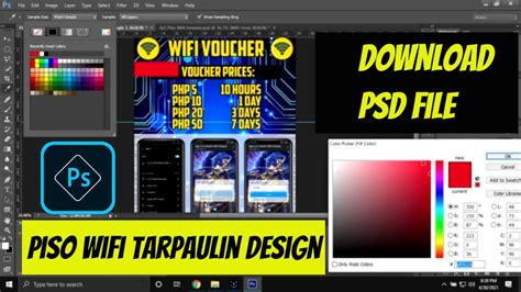 Piso Wifi Tarpaulin Design PSD File Download .